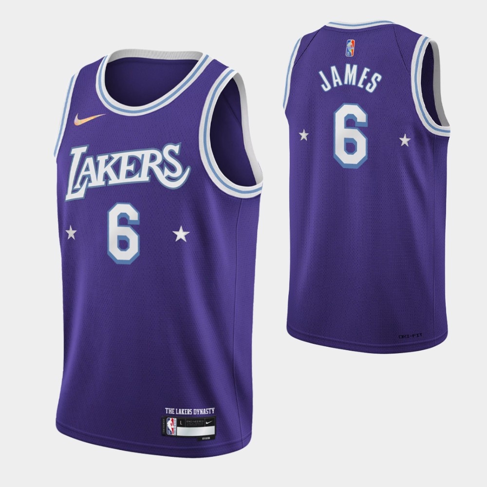 2021-22 Los Angeles Lakers LeBron James #6 Earned Edition Jersey ...