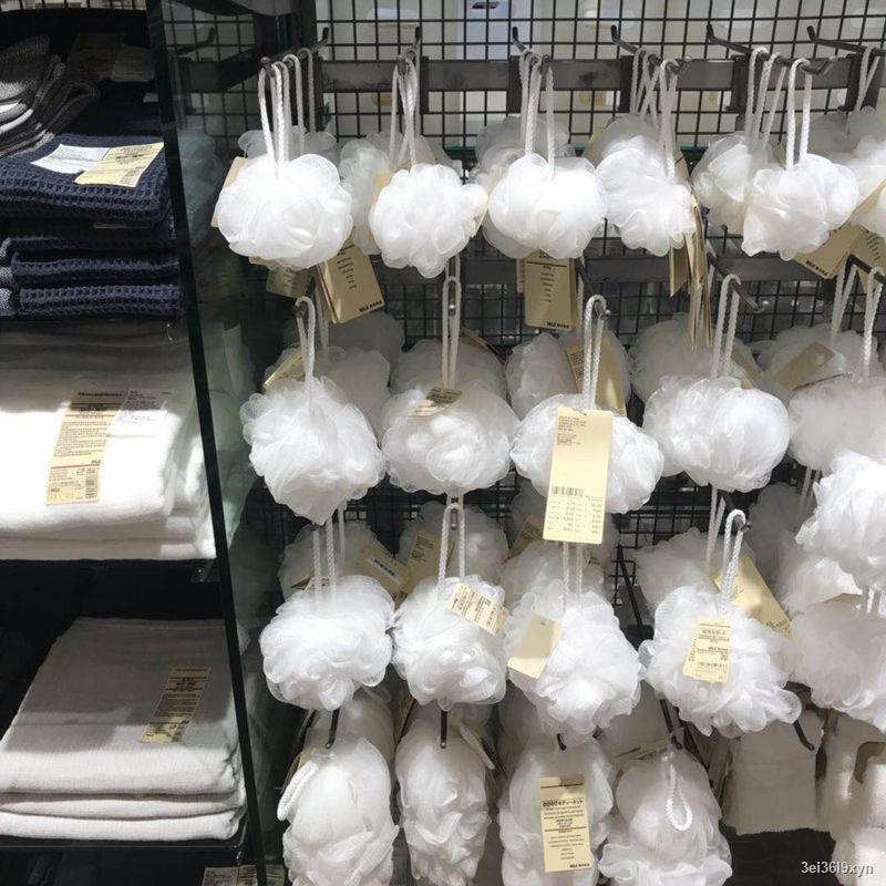 Japan MUJI MUJI bath ball size rubbing back rubs flower bath foam ball