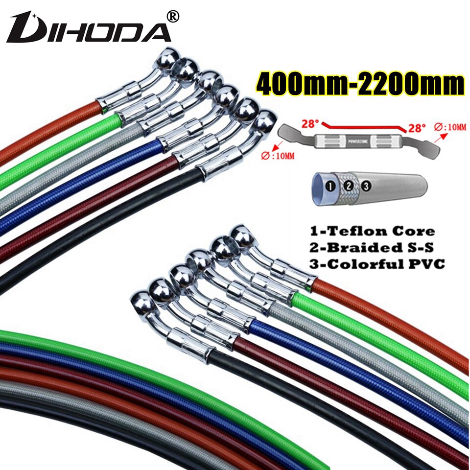 Universal 400 2200mm Motorcycle Hydraulic tubing Brake Hose Line Cable