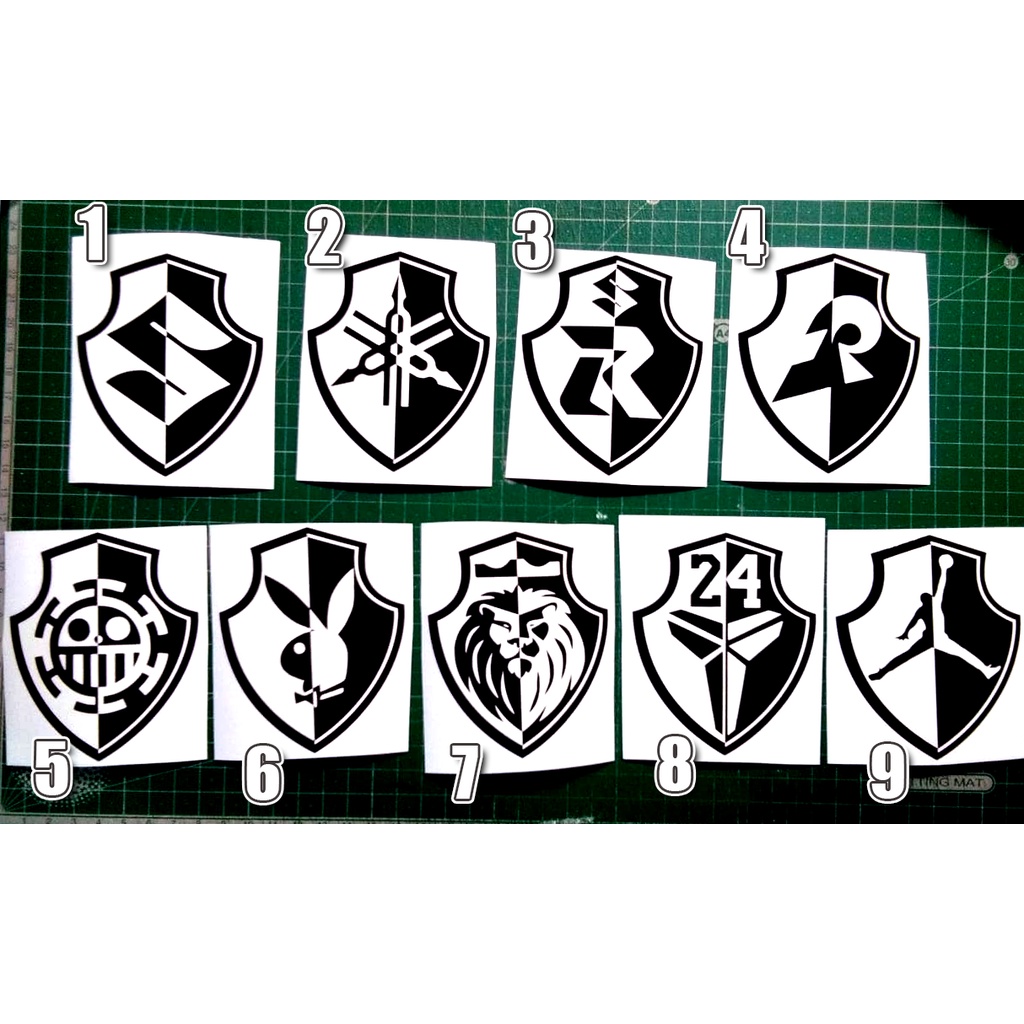 Emblem Design Cut-out Vinyl Sticker (Set 1) | Shopee Philippines