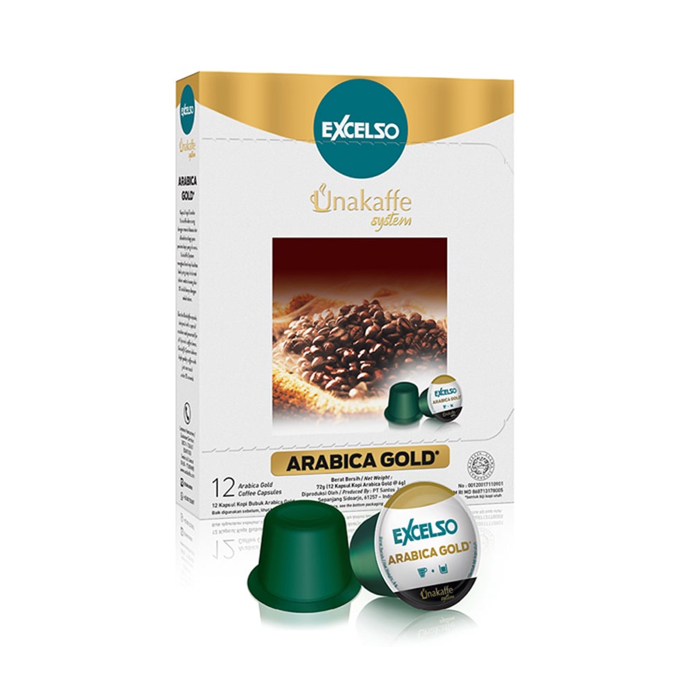 Excelso UNAKAFFE CAPSULE Arabic GOLD (DUS, 12 X 6GR) | Shopee Philippines