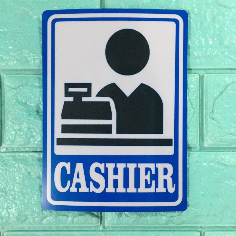 PVC Cashier Signage 10.5 x7.6 inches | Shopee Philippines