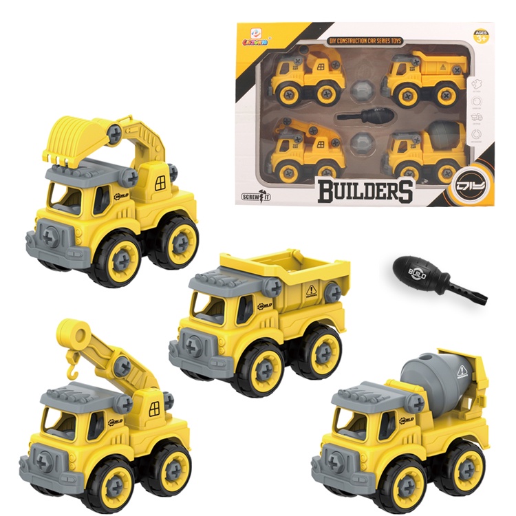 VO Pcs/Set DIY Disassemble Assemble Toy Construction car Dump