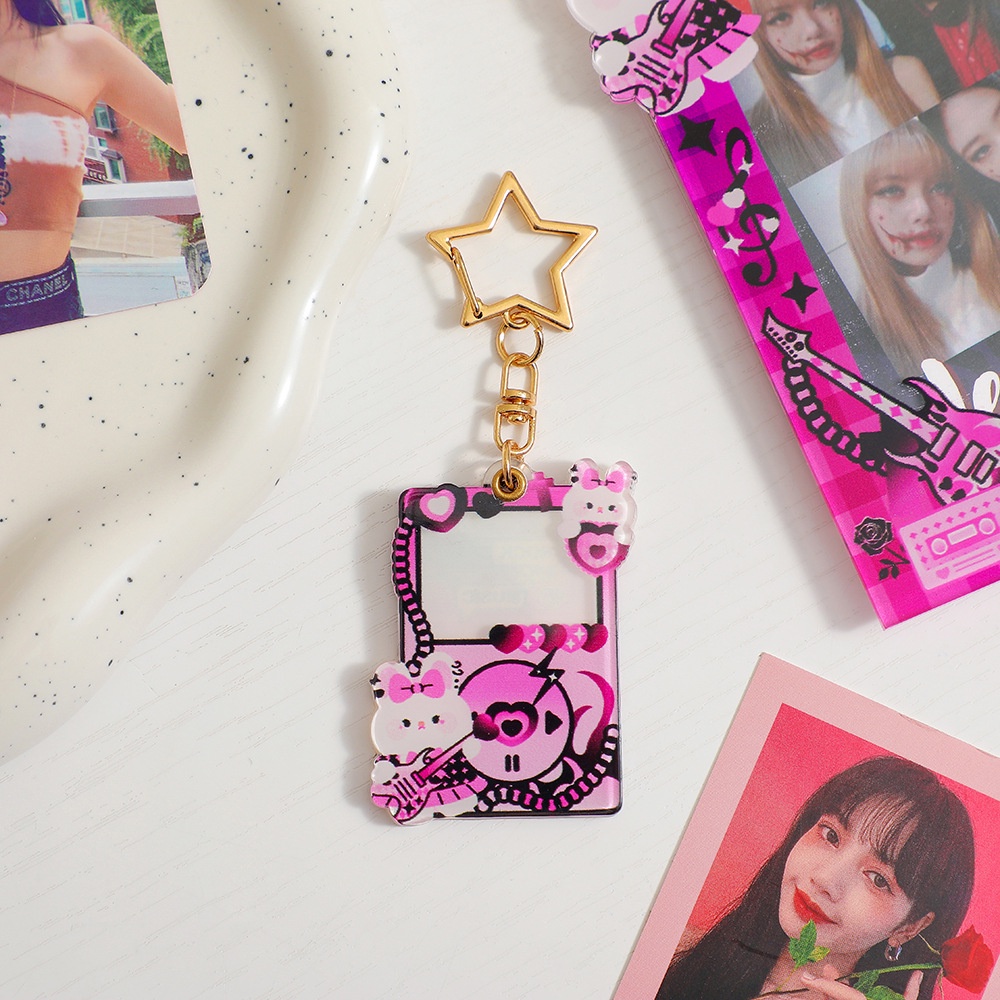 Cute Photo Card Keychain Photo Frame Card Acrylic Chasing Star Idol Ins ...