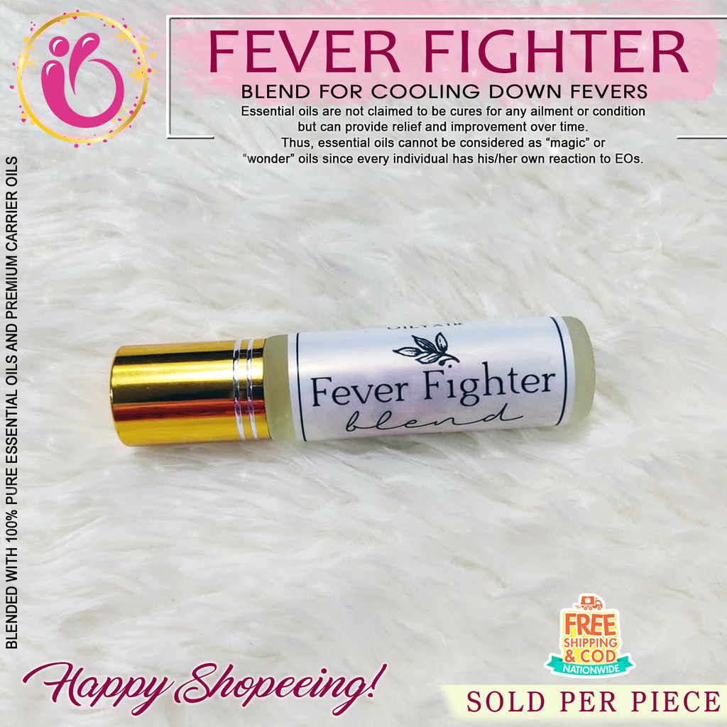 Oilyxir Fever Fighter Pure Essential Oil Roller or Spray For Kids