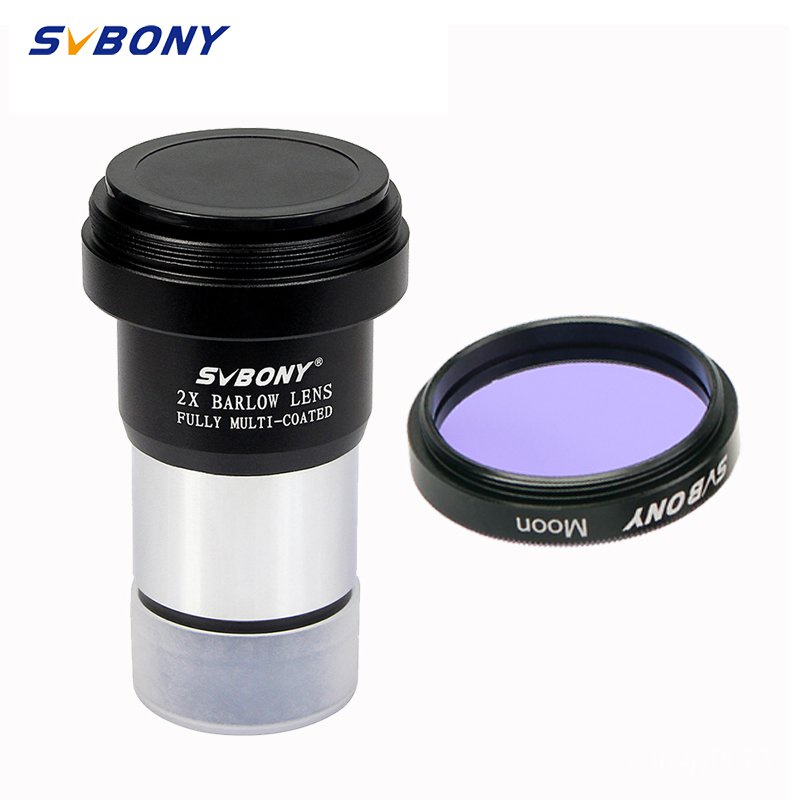 SVBONY 1.25'' 2x Barlow Lens+Moon Filter Eyepiece Astronomy Telescope