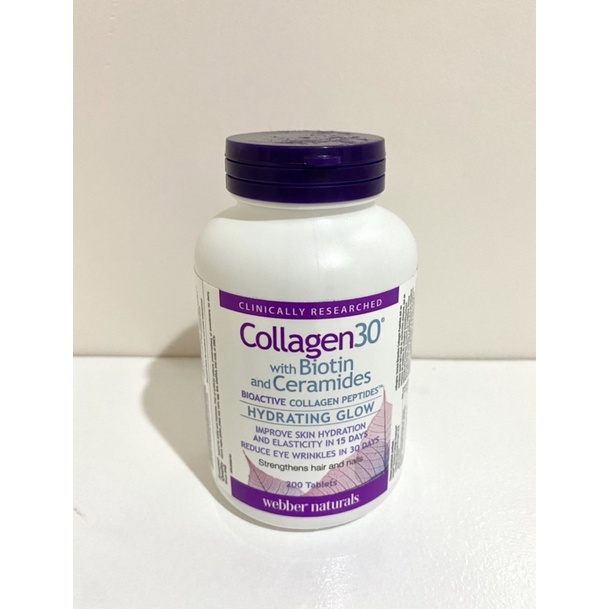 Webber Naturals Collagen 30 with Biotin and Ceramides, 200 Tablets