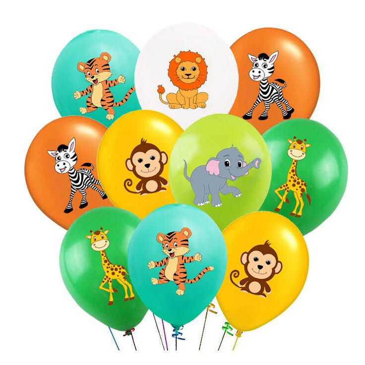 Jungle Safari Animals Balloons -12 Inch Latex Animal Balloons for ...