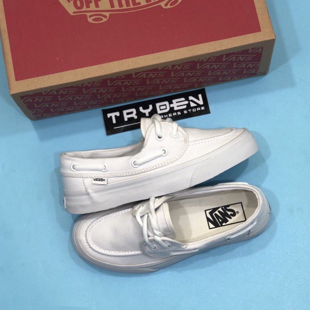 Vans Zapato Del Barco Full White Shopee Philippines