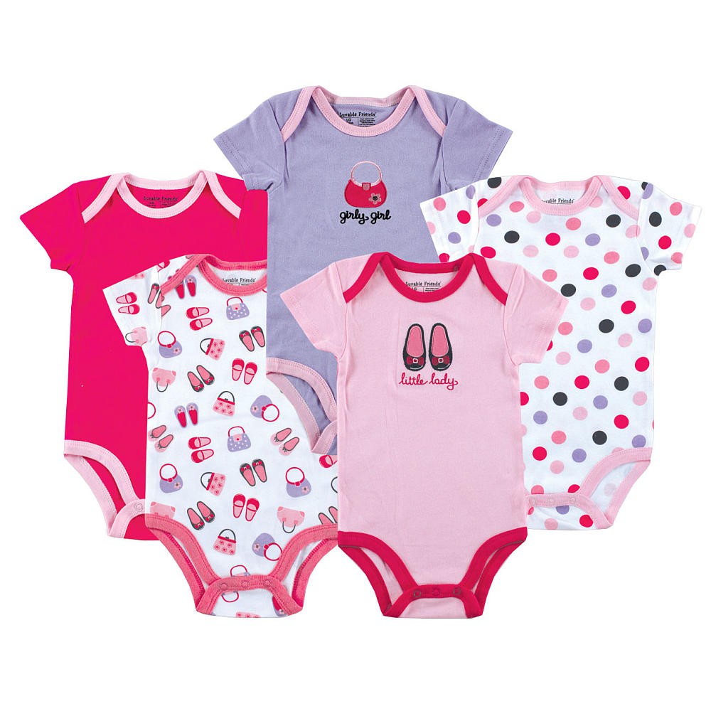 Luvable Friends 5-Pack Bodysuits - Girly Girl | Shopee Philippines