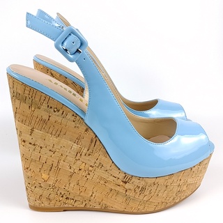 cork wedge high heels