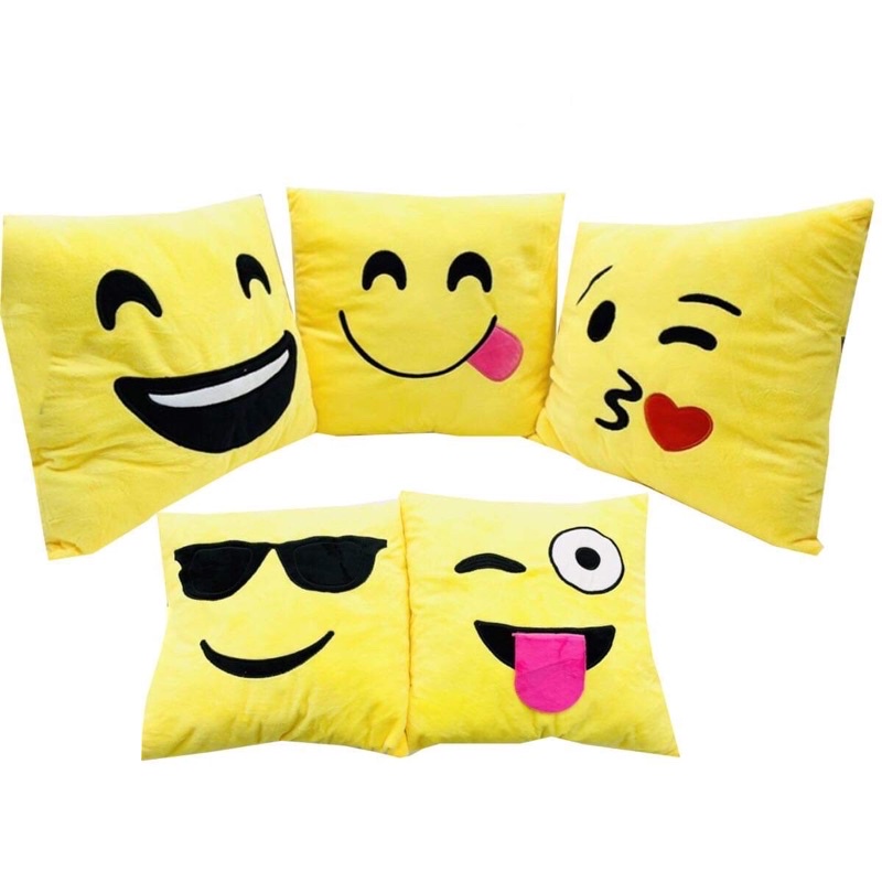 Square Pillow Emoji Huggable Washable Cotton Shopee Philippines