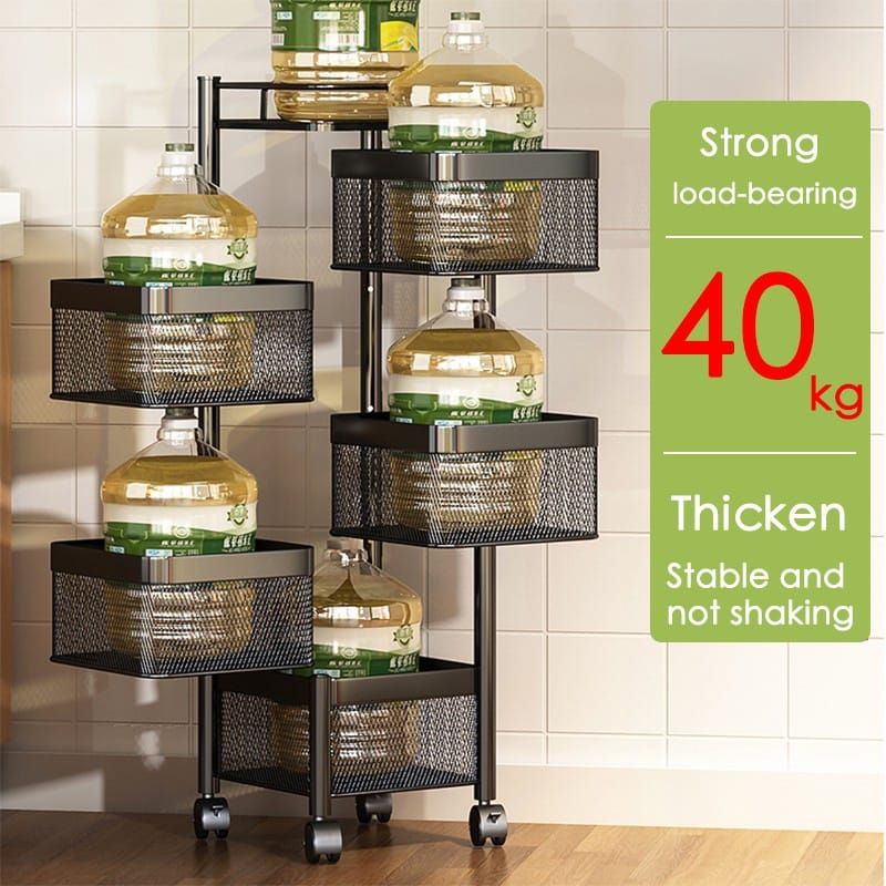 Onion rack stainless steel rak dapur kitchen storage rotating rack ...