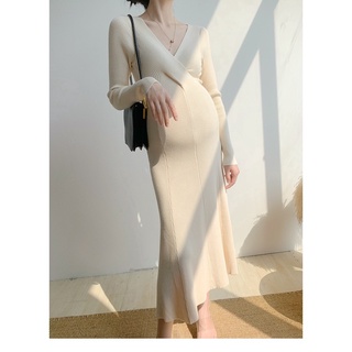 Long Sleeve Maternity Gown Photography Photo Shoot Pregnancy Dress ...