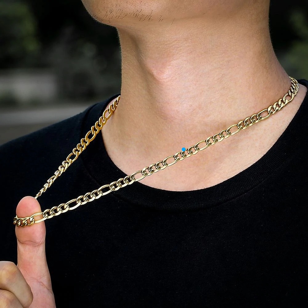 Gold figaro chain hot sale 24 inch