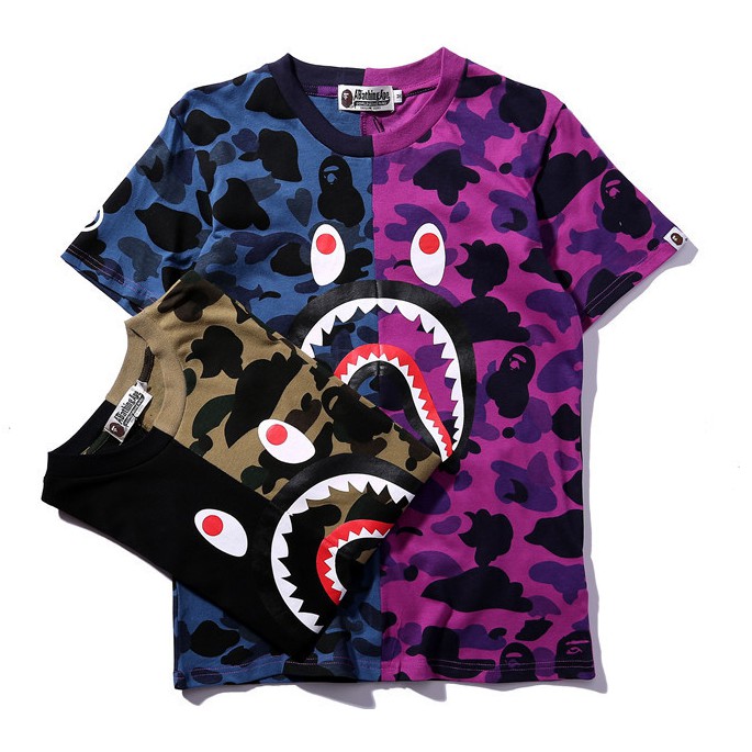 Bape t shirt purple camo hotsell