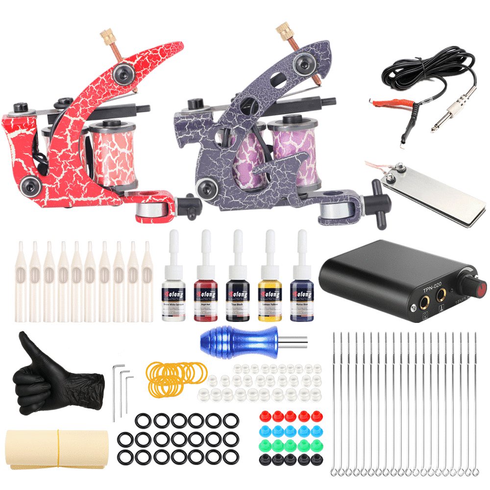 Solong Tattoo Professional Tattoo Machine Set Coil Tattoo Machine Full