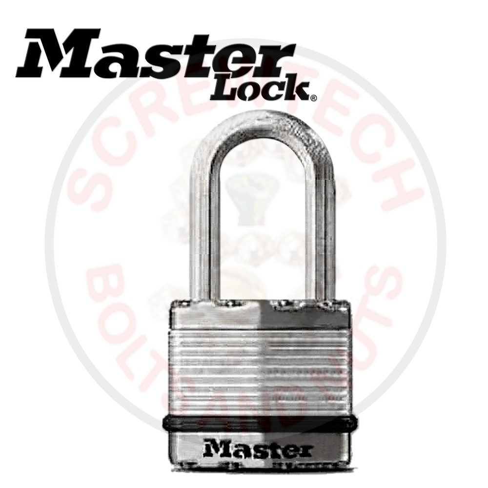 Master Lock Padlock, Magnum Laminated Steel Lock, 2 In. Wide, M5XKAD