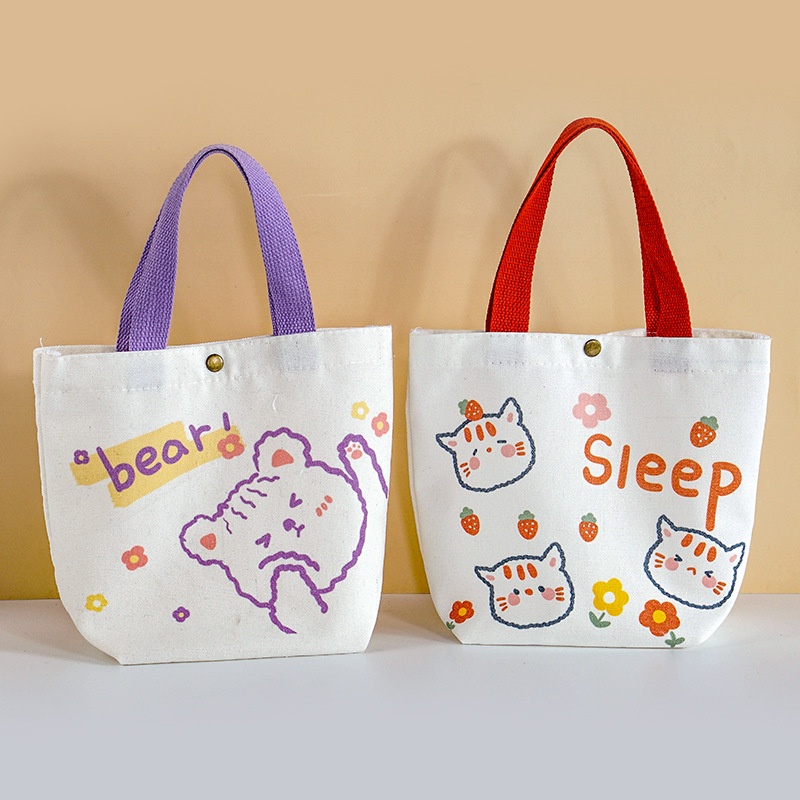 Korean Canvase Kid Handbag Small Fresh Shopping Collection Bag Shopping ...