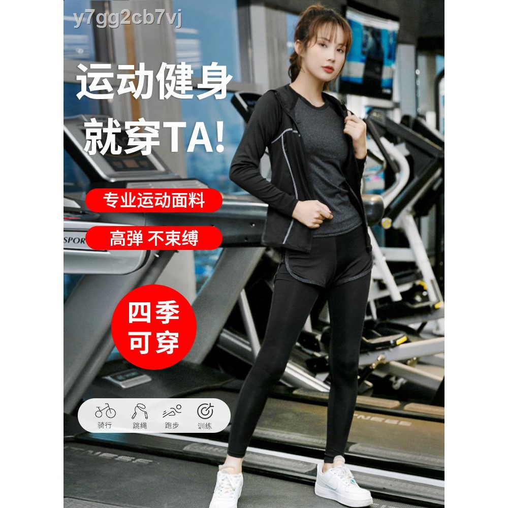 ☁♘Official website love Nike summer sports suit women yoga wear Korean gym  running clothes high wai
