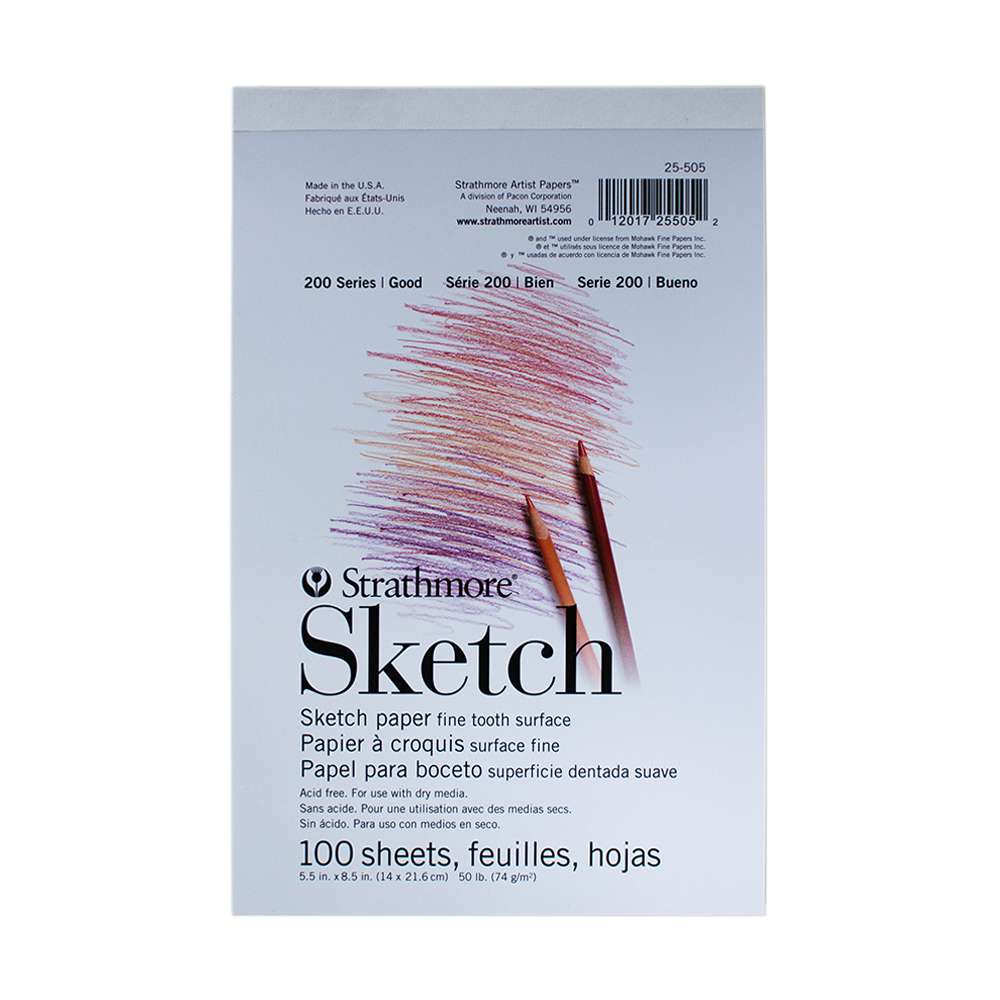 Strathmore Sketch Series 200 300 Fine Tooth Graphite Charcoal | Shopee ...