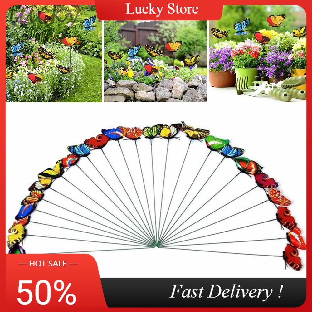 Butterfly Stakes Waterproof Window boxes Indoor 50pcs Outdoor Yard ...