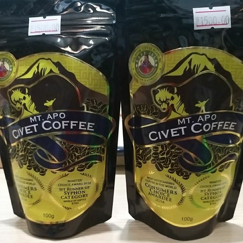 Civet Coffee ( Mt. Apo ) 100g ground and beans Shopee Philippines