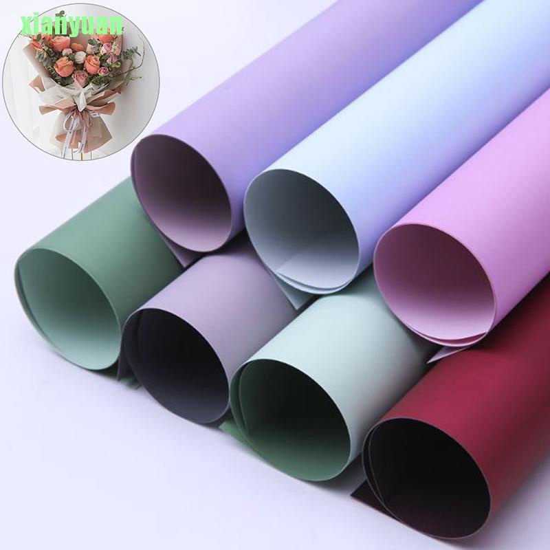 20Pcs Waterproof Two-tone Paper Flower Wrapping Paper Flower