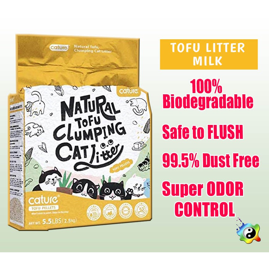 CATURE Natural TOFU Clumping CAT LITTER (MILK) 6L Shopee Philippines