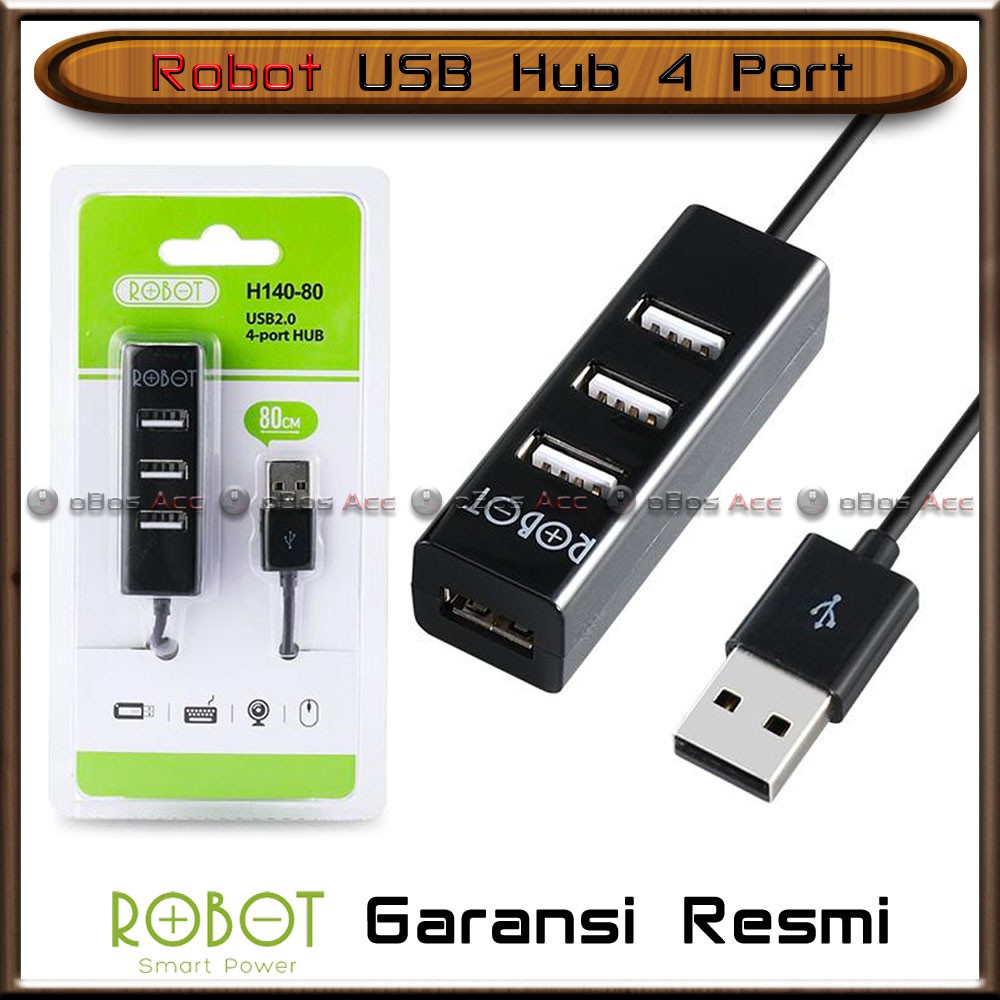Usb Hub 4 Port Robot 80cm H140-80 Original For PC Mac OS Macbook ...
