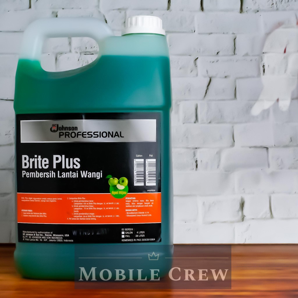 Sc Johnson Brite Plus Green Apple Floor Cleaner Jirigen 4L Shopee
