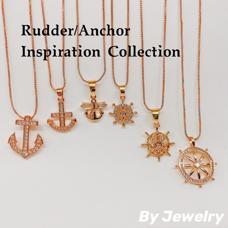 Rose gold hot sale anchor pendant