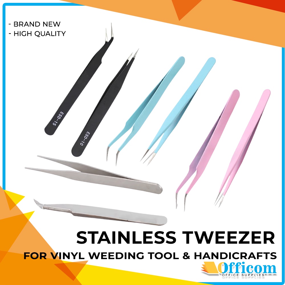 Stainless Tweezer for Vinyl Weeding Tool and Handicrafts AntiStatic