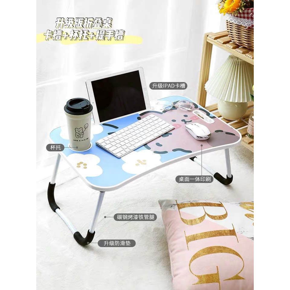 House PH Foldable Lazy Bed Desk Portable Cute Character Wooden Laptop   8336ceeadf53c36db20ff588ae540f25