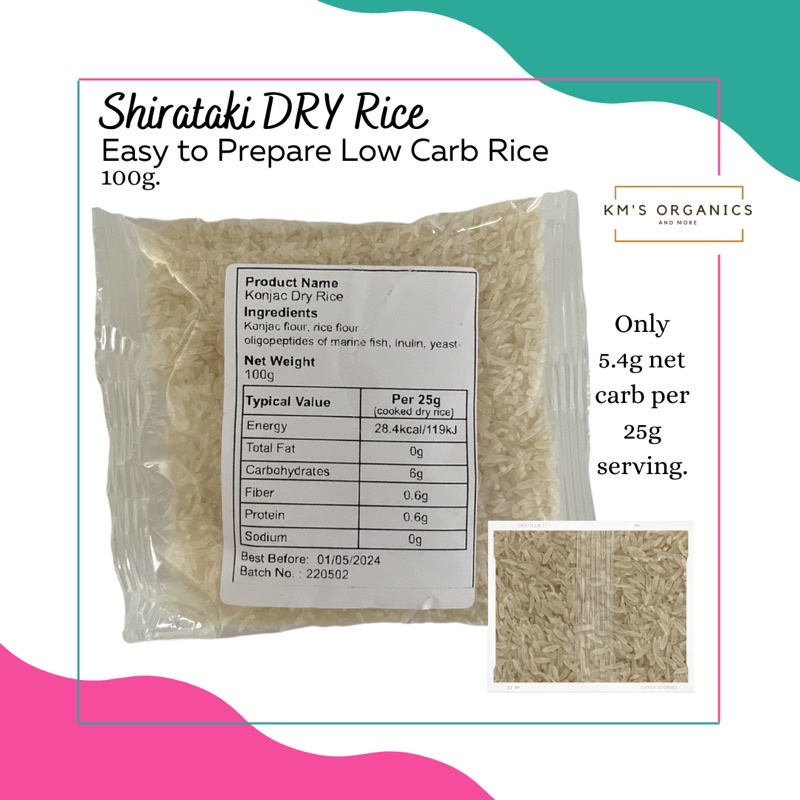 Shirataki DRY Rice 100g Pack | Shopee Philippines