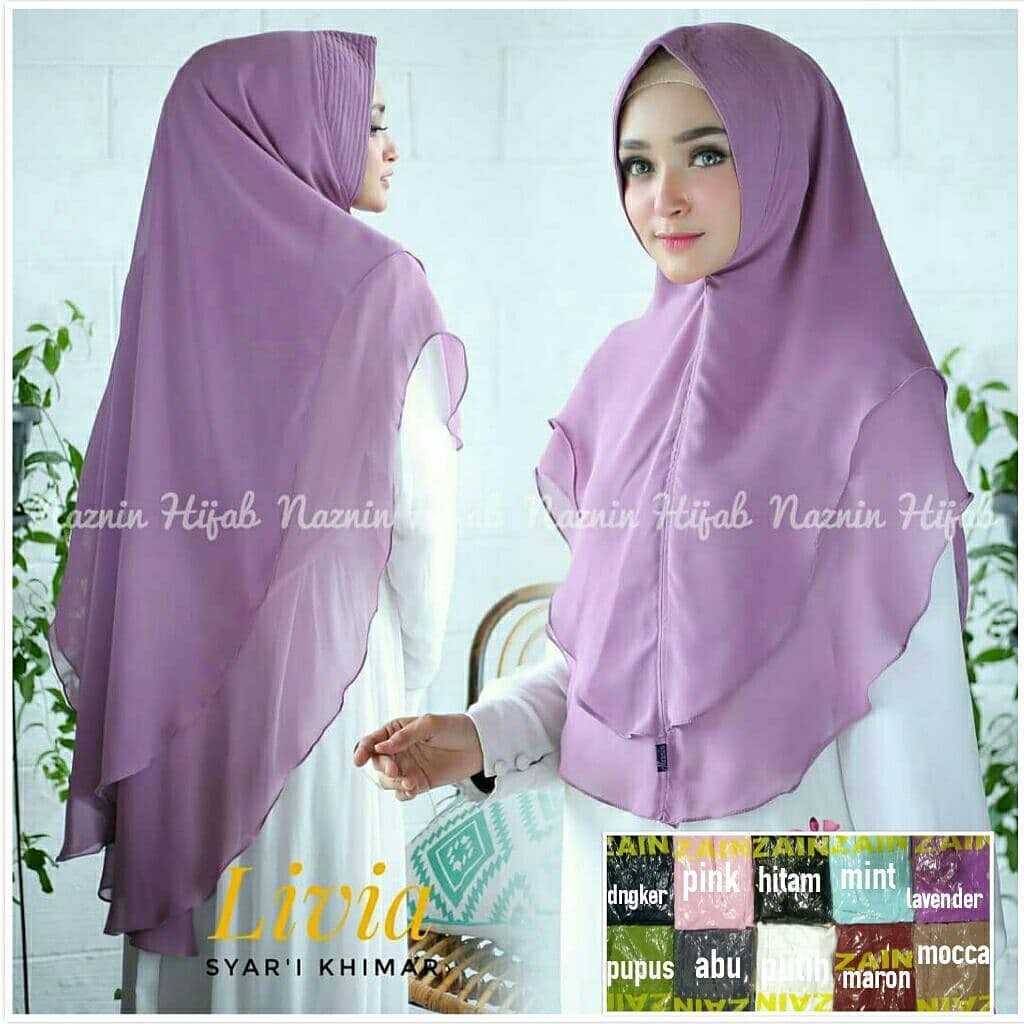 Khimar Livia Hijab Hijab 2 Layer Hijab Shopee Philippines