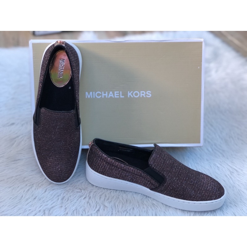 Michael kors keaton hot sale glitter slip on