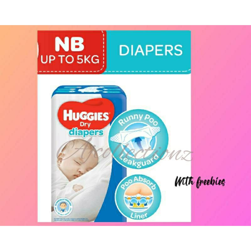 Huggies Dry Diaper NB 40's 1 Pack(Random freebies) Shopee Philippines
