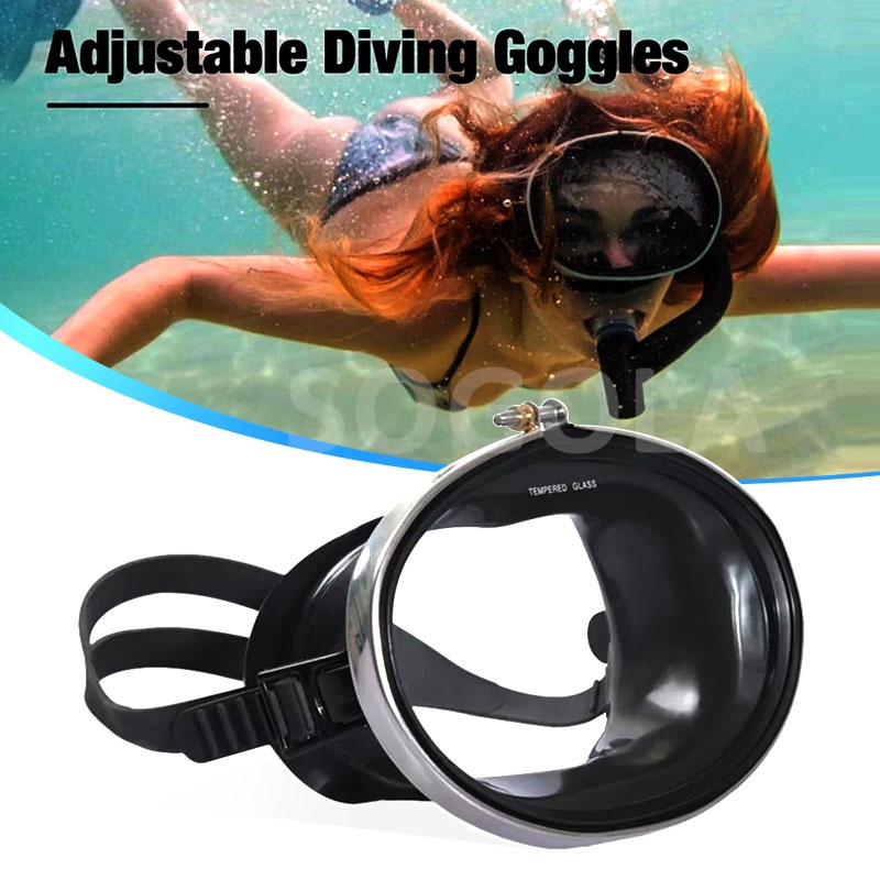 HD Waterproof Tempered Glass Stainless Diving Goggles Fisherman ...