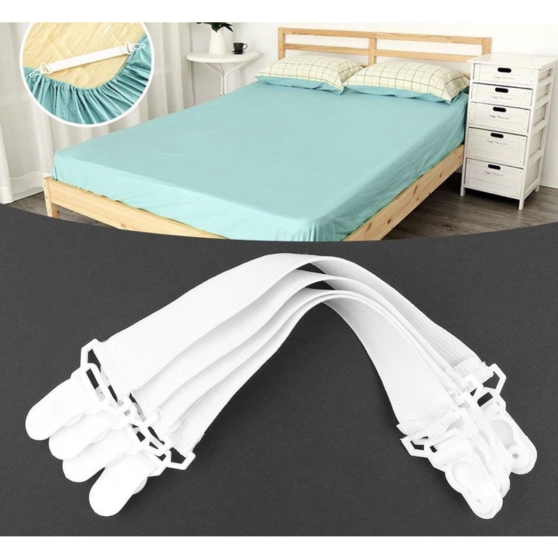 4pcs/set Elastic Bed Sheet Grippers Clip Mattress Covers Blankets