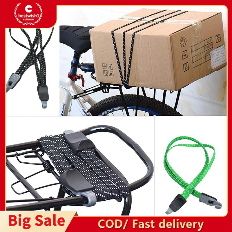 COD Fast delivery MTB Bike Luggage Carrier Retractable Elastic Band Bicycle Cargo Racks Tied Rubber Straps Rope Suitcase Band with Plastic