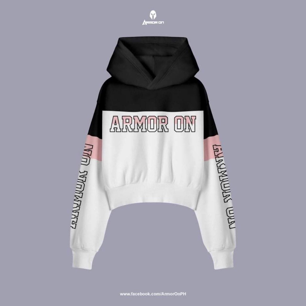 Crop top hoodie shopee on sale