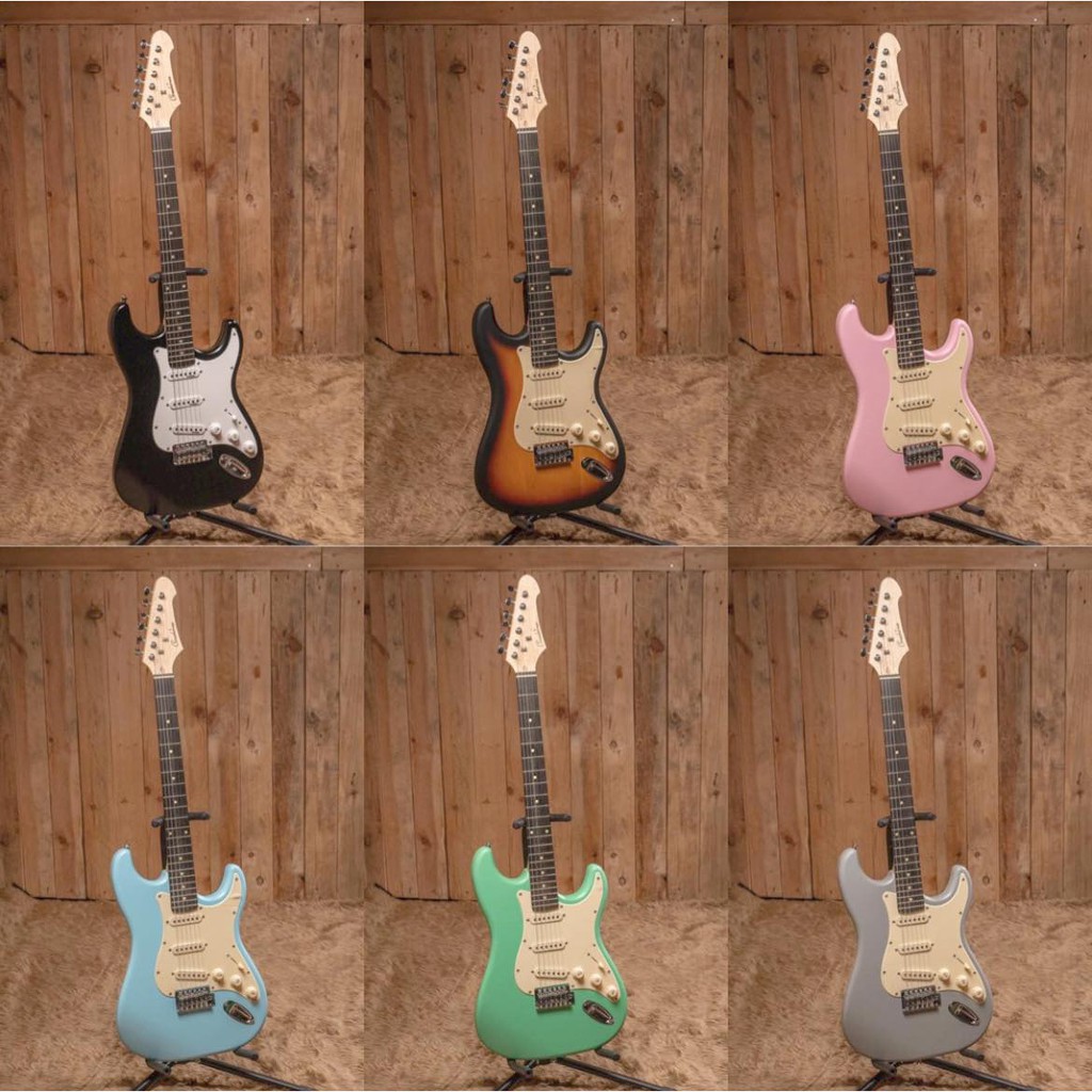 Cranberries Stratocaster Electric Guitar with FREE Chard 15 Watts