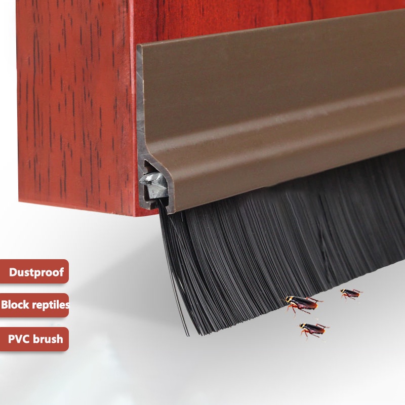 Door Bottom Seal Brush Door Seal Dust Proof AntiInsect Safe PVC