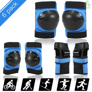 Chaser 6 pcs. Knee Elbow Wrist Pads Sports Protective Gear Set for