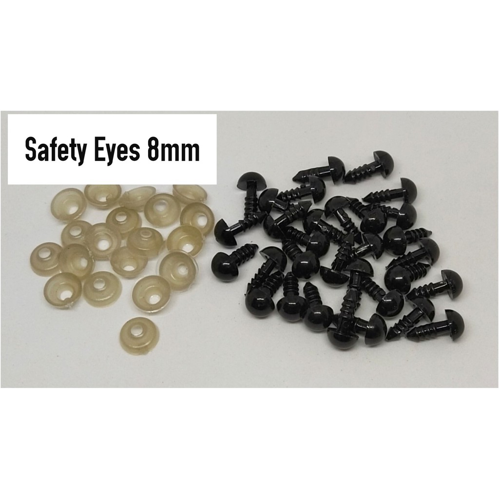 20 pcs/set 8mm Safety Eyes Black Shopee Philippines