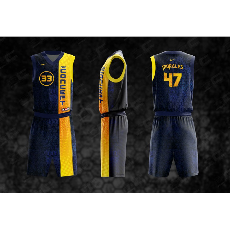 Blue and best sale gold basketball jersey