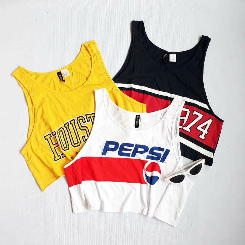 H&m pepsi outlet crop top