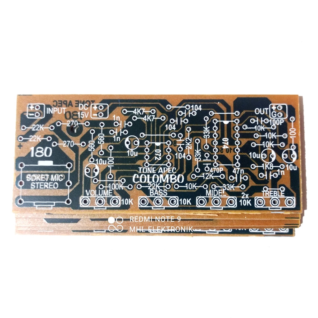 Pcb Tone Control MONO APEX APEC Input Balance 3way Socket TOA Stereo