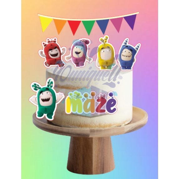 Oddbods Cake Topper (printed, customized name) | Shopee Philippines